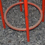 Industrial stool in iron and wood
