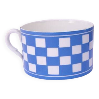 tasse damier bleu Badonviller