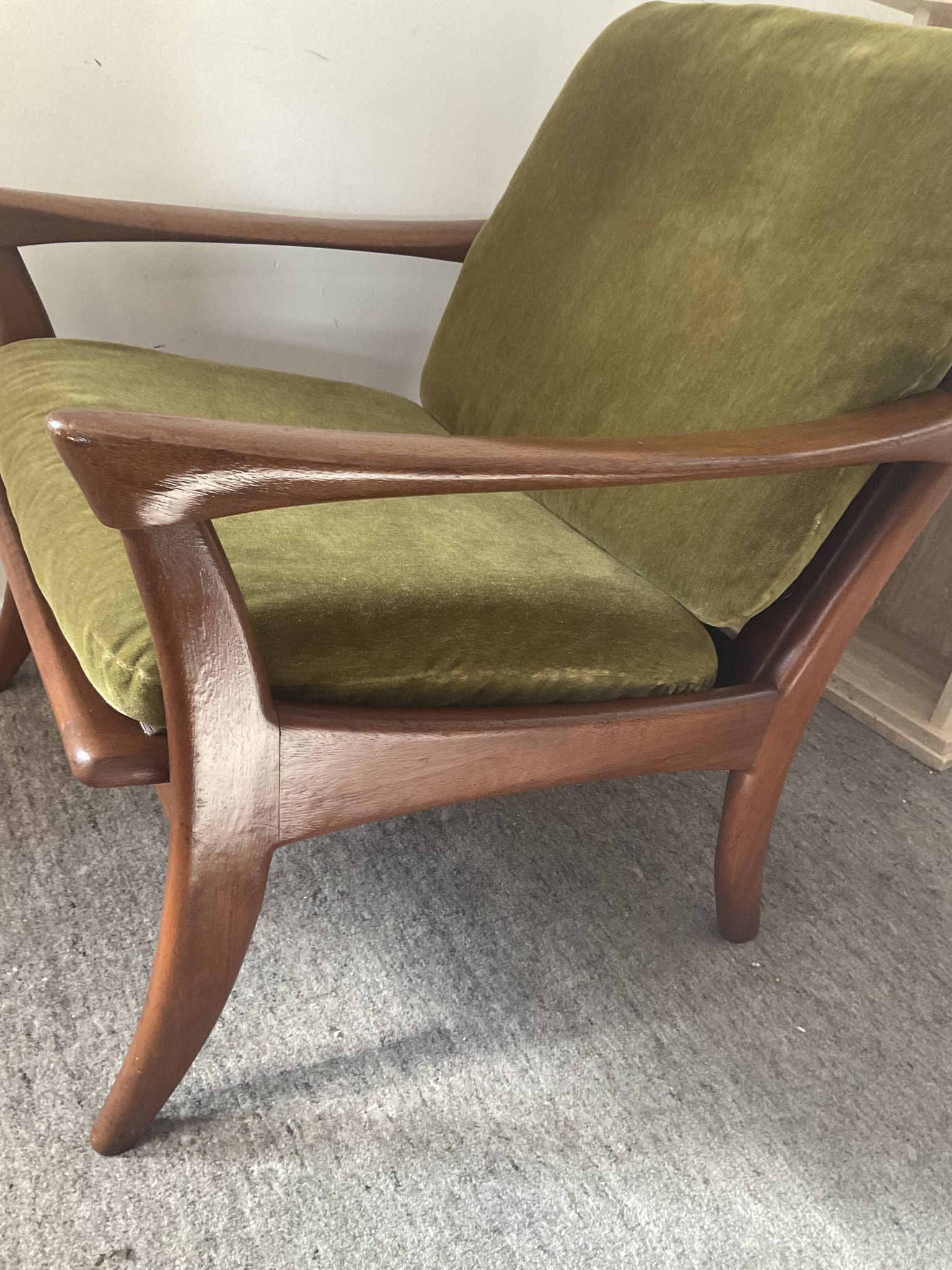 Pair of Scandinavian armchairs De Ster Gelderland in teak 60s