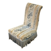 Vintage Napoleon beige velvet armchair