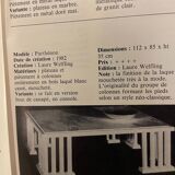 Postmodern “parthenon” side table, Laure Welfling 1980