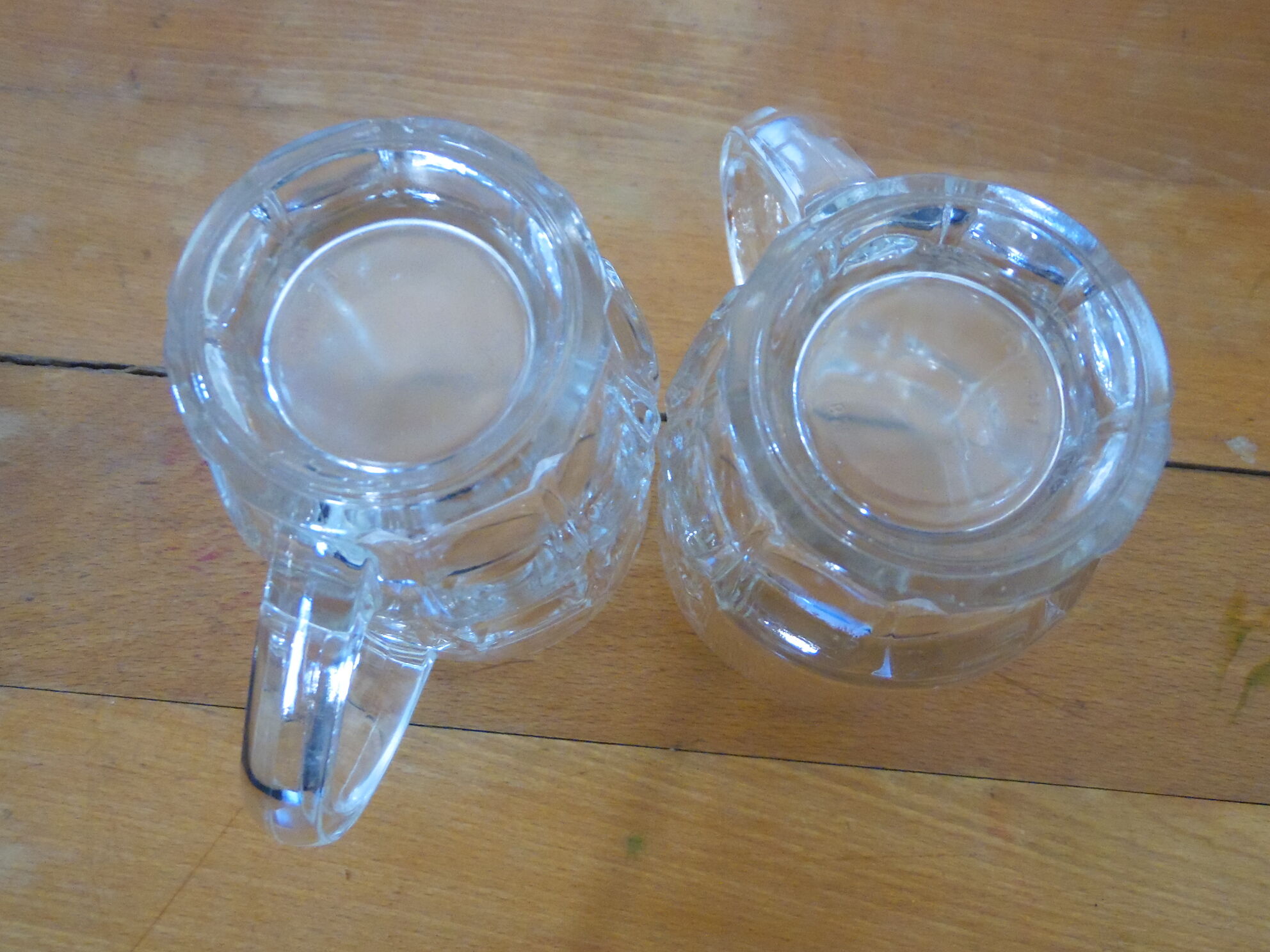 Duo of mugs a beer transparent glass