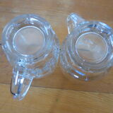 Duo of mugs a beer transparent glass