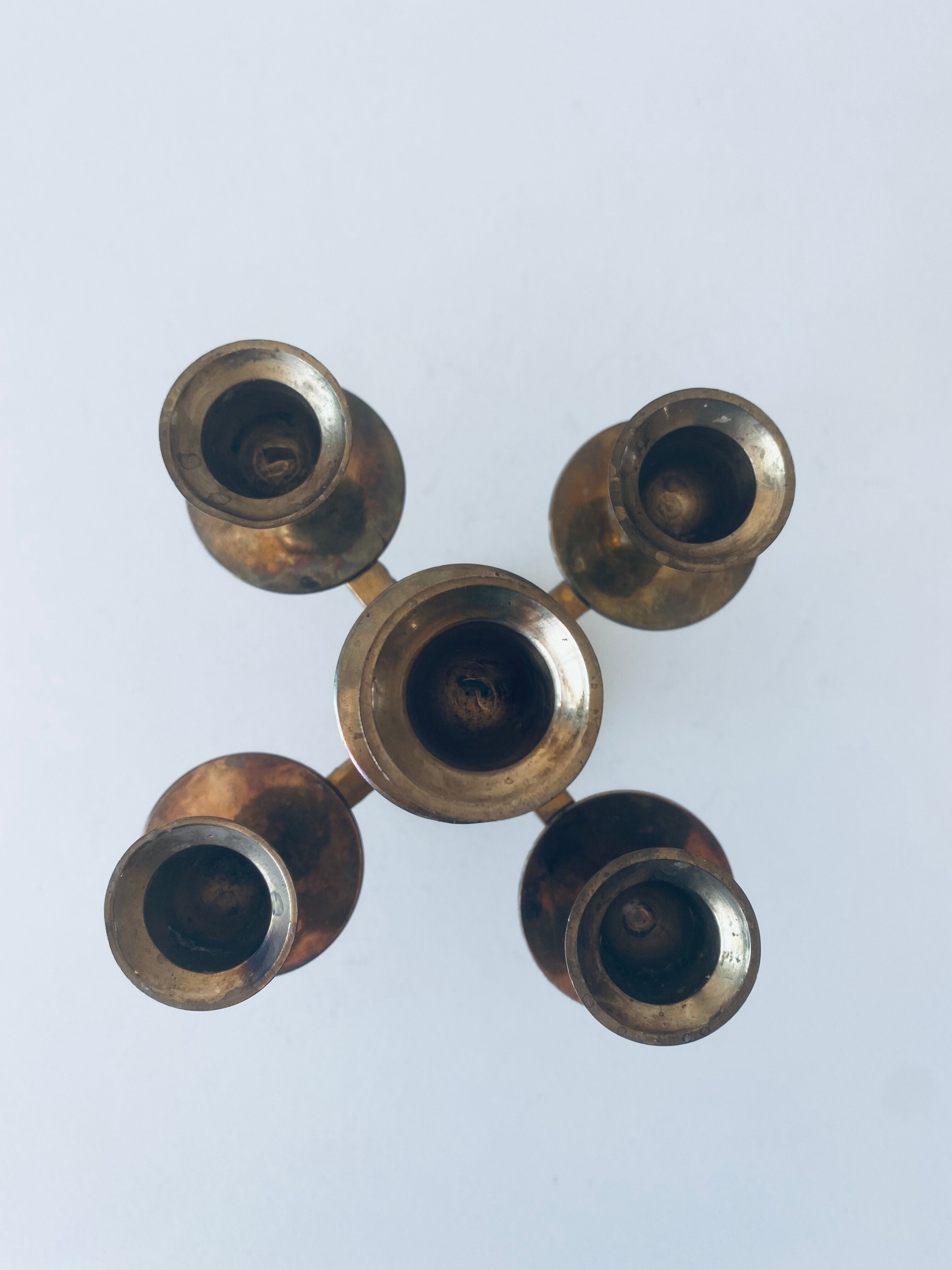 Vintage 5-spoke chandelier