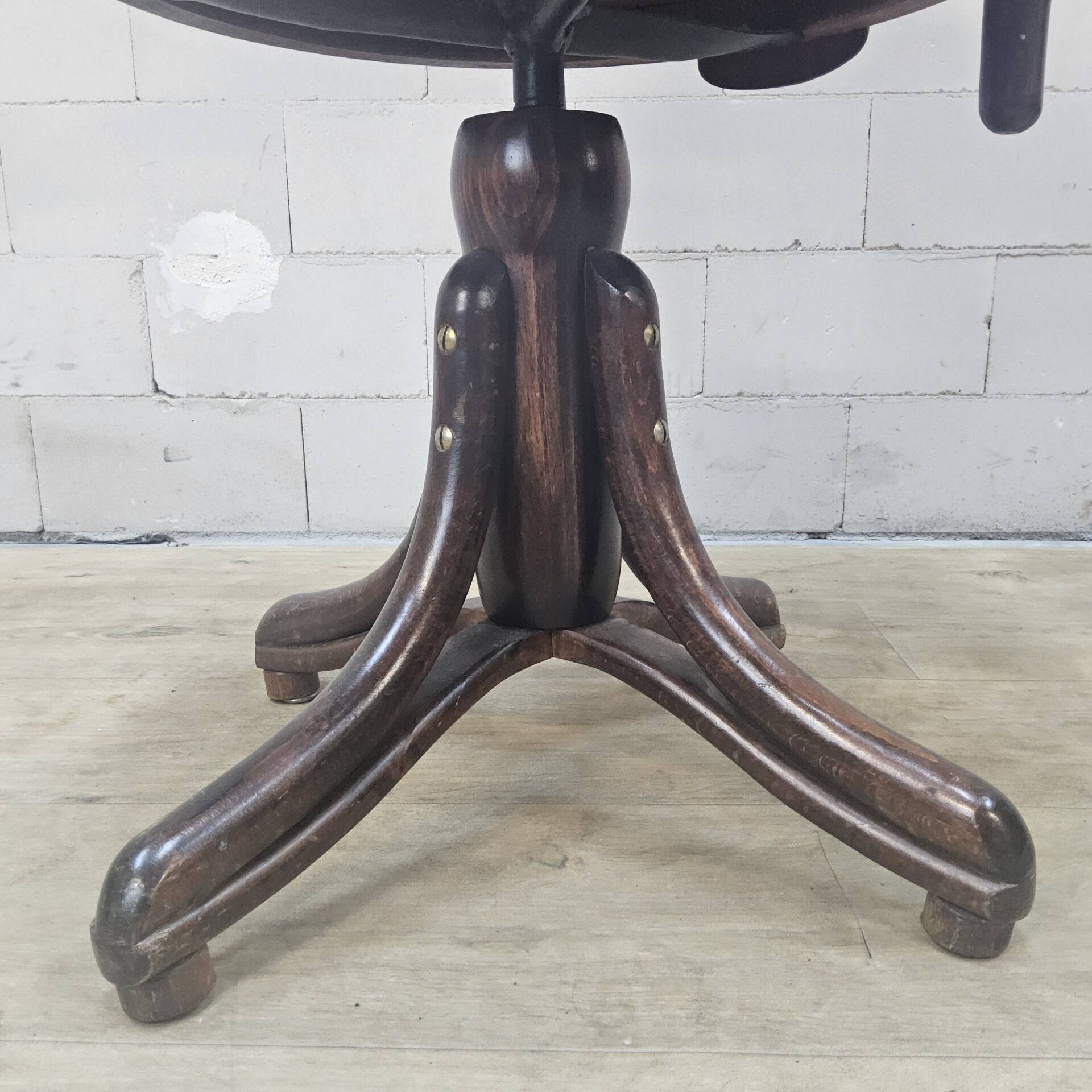 Chaise de bureau pivotante de style Thonet antique (faite à la main)