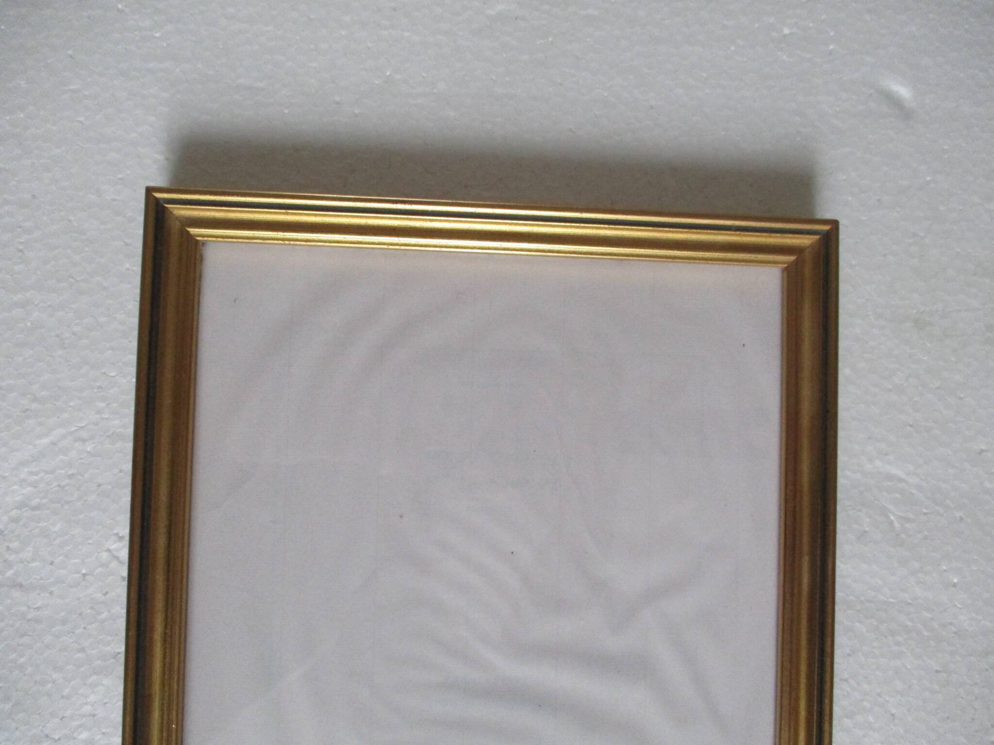 Vintage gilded wooden frame for 183 x 243 mm subject