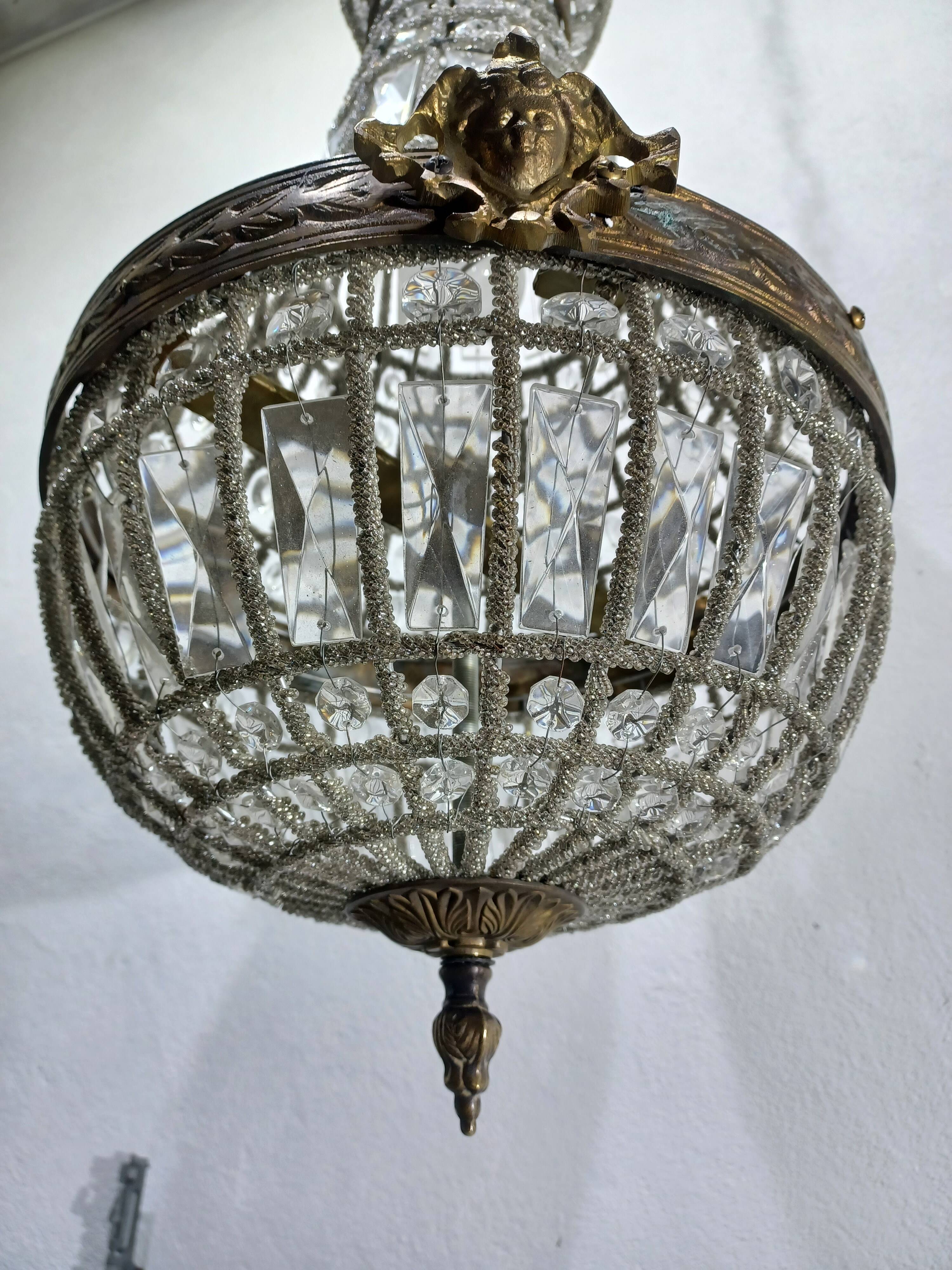 Pair of 1-Light Hot Air Balloon Chandeliers