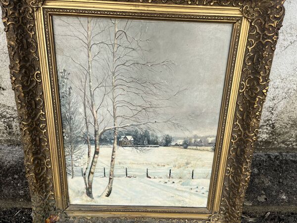 Tableau XIX Jacob Jackson - Paysage d'hiver aux bouleaux