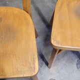 Pair of bistro chairs signed Baumann 1950