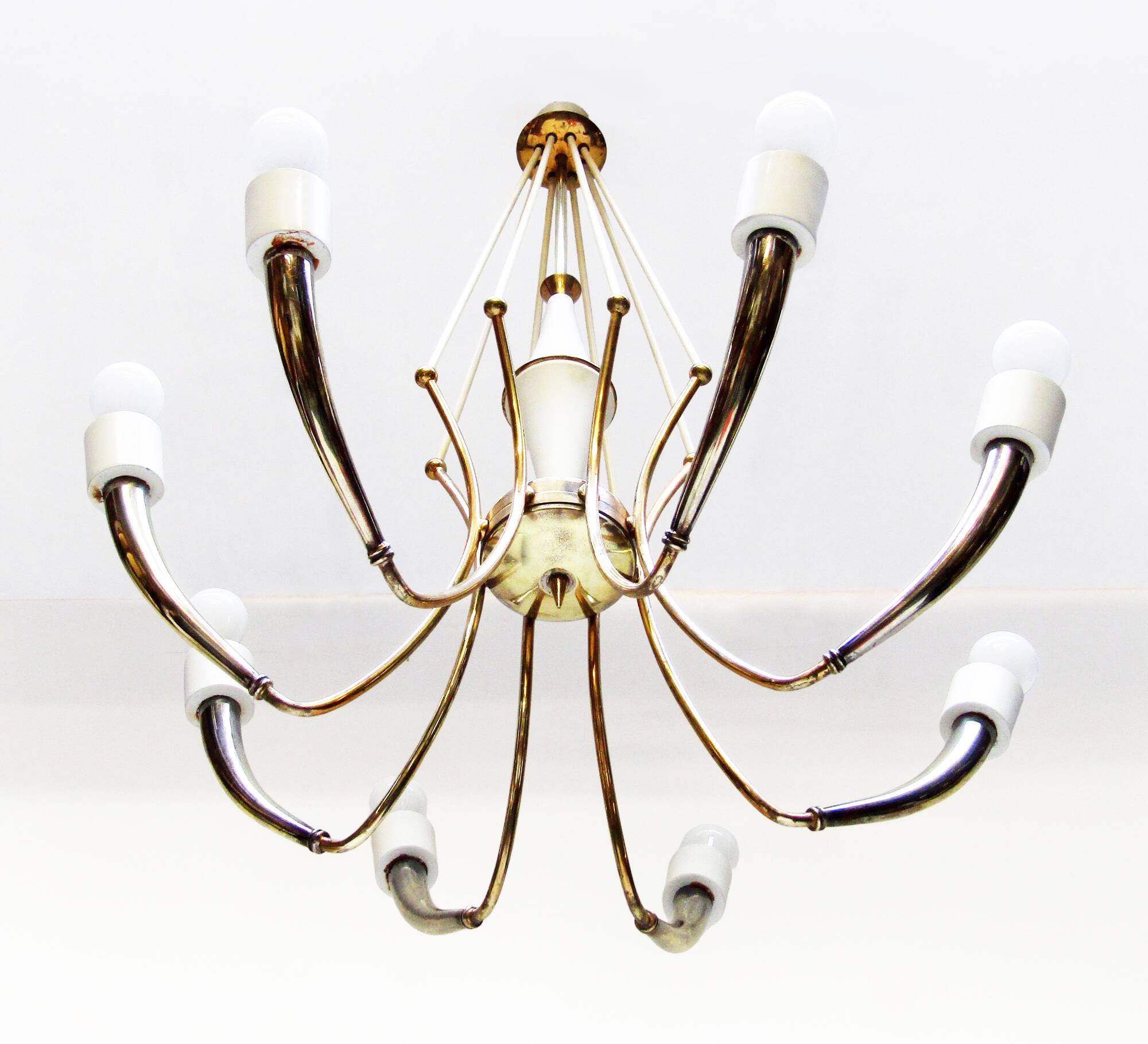 1950s Italian Spider Chandelier By Oscar Torlasco