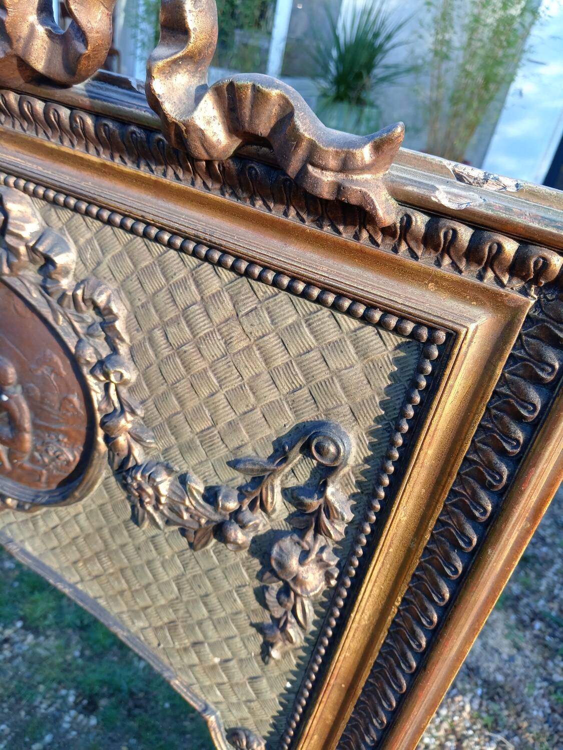 Antique trumeau mirror