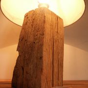 Lampe sur poutre en chêne ancienne