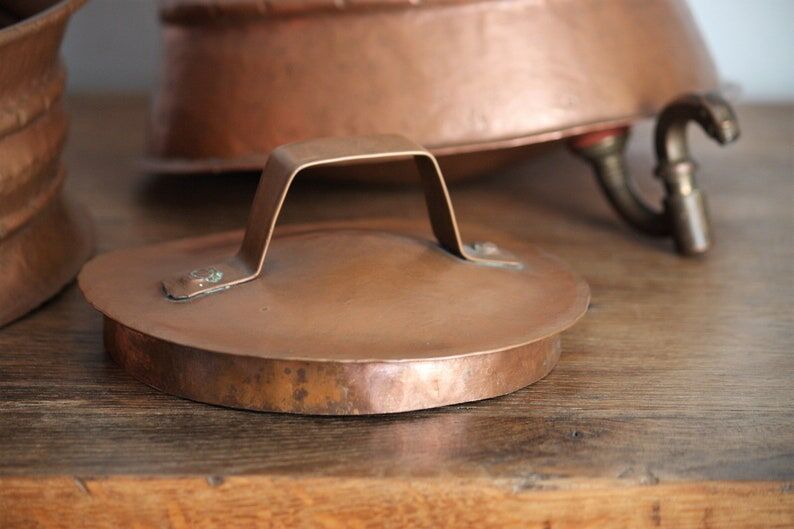Decorative hammered copper fountain