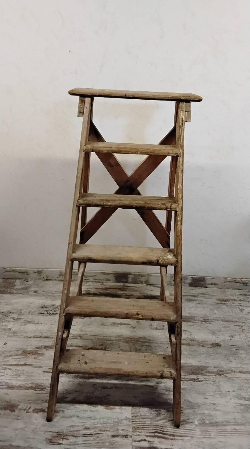 Wooden stepladder
