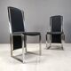 Vintage brass and chrome dining chairs set of 8 - 1970s