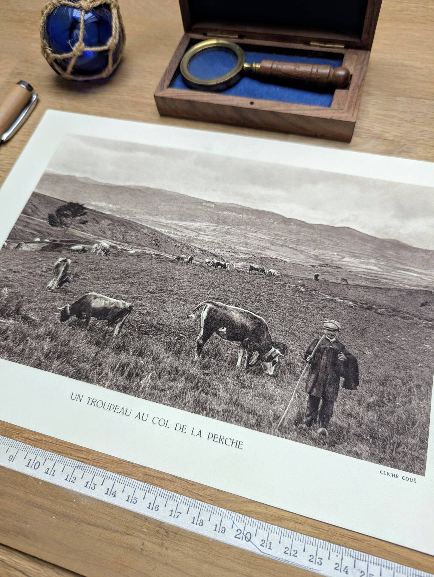 Col de la Perche, Pyrénées-Orientales, photo print from 1937.