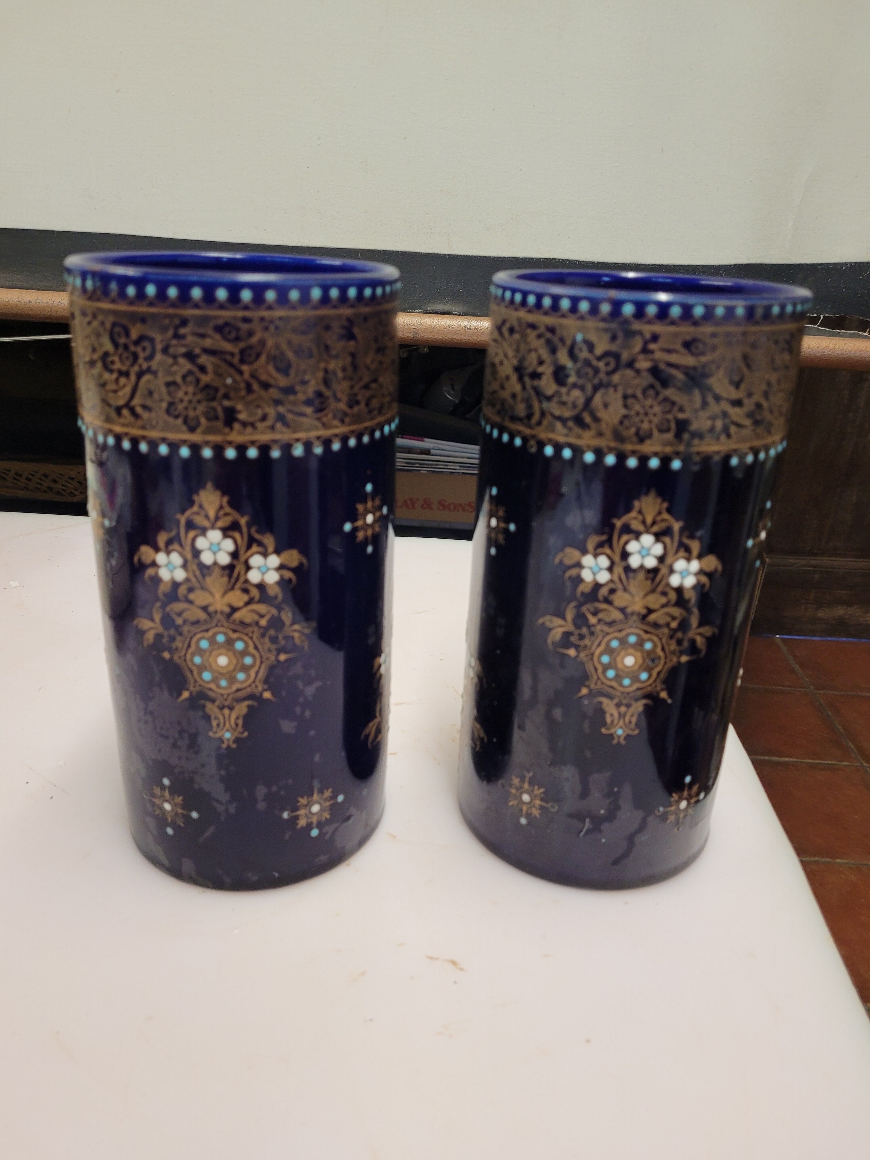 Pair of glazed ceramic vases BEK 229