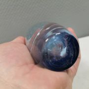 Vase finlandais en verre bleu