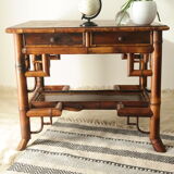 Old colonial style bamboo desk
