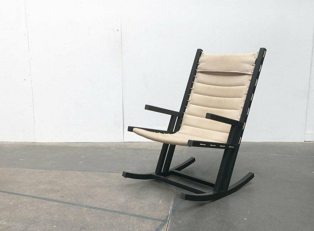 Mid-century German minimalist Safari rocking chair by Casala, 1960s.