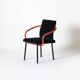 Chaise Memphis Mandarin d'Ettore Sottsass pour Knoll retapissée en velours de coton
