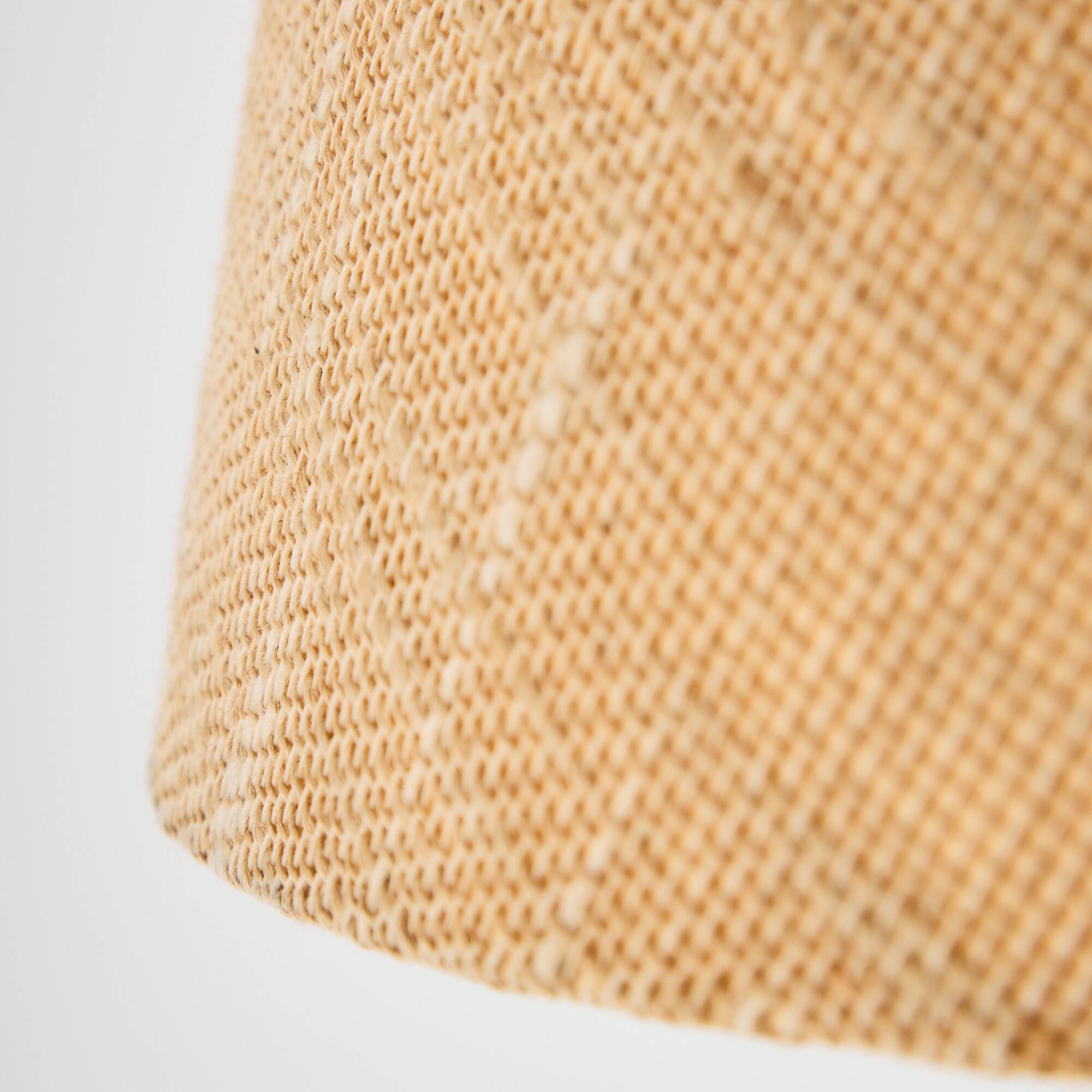 Oak and brass floor lamp