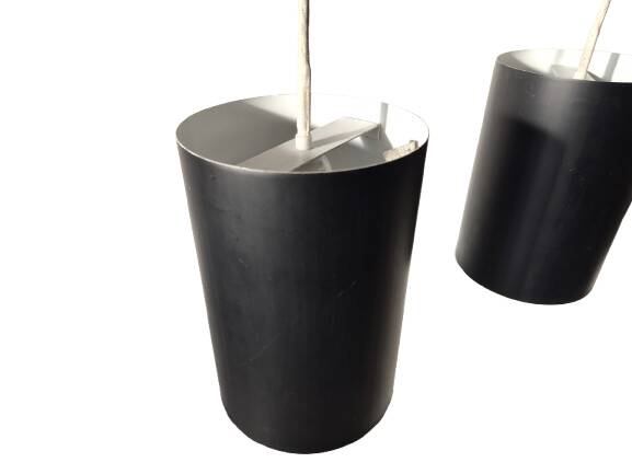6 Louis Poulsen "pipe" pendant lights, 1960s, lacquered steel