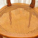 Armchair in wood and caning