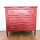 Terracotta wood chest of drawers