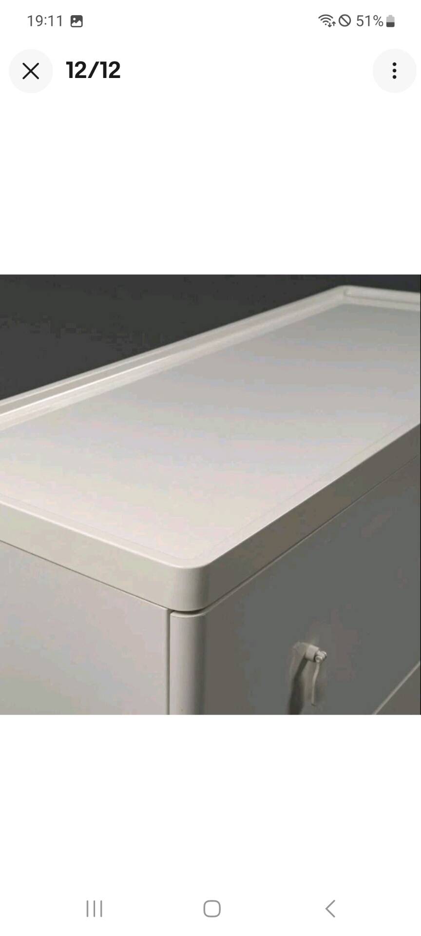 Commode blanche Magnus Eleäck pour Ikea, années 2000