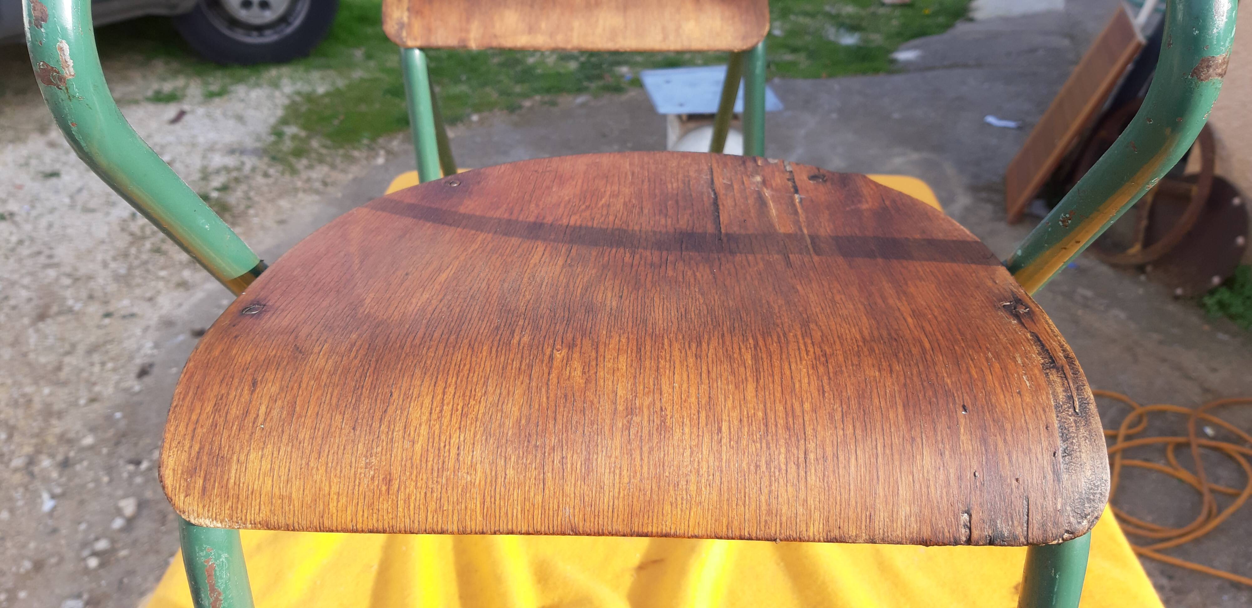 Pair of school chairs Mullca by Jacques Hitier