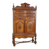 Renaissance Revival Cabinet in Walnut, 1900