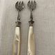 12 dessert forks in steel and mother-of-pearl