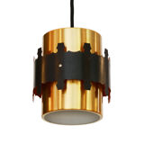 Copper colored aluminum pendant light by Coronell Electro, Denmark 1960