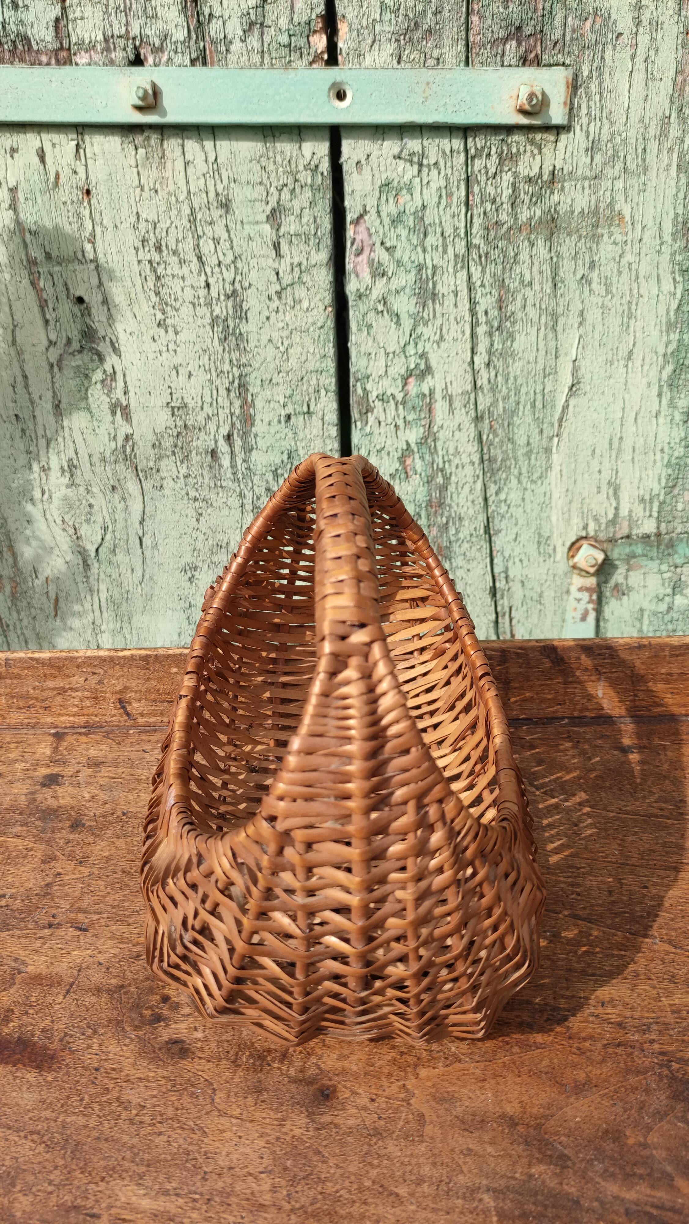 Vintage basket in woven wicker