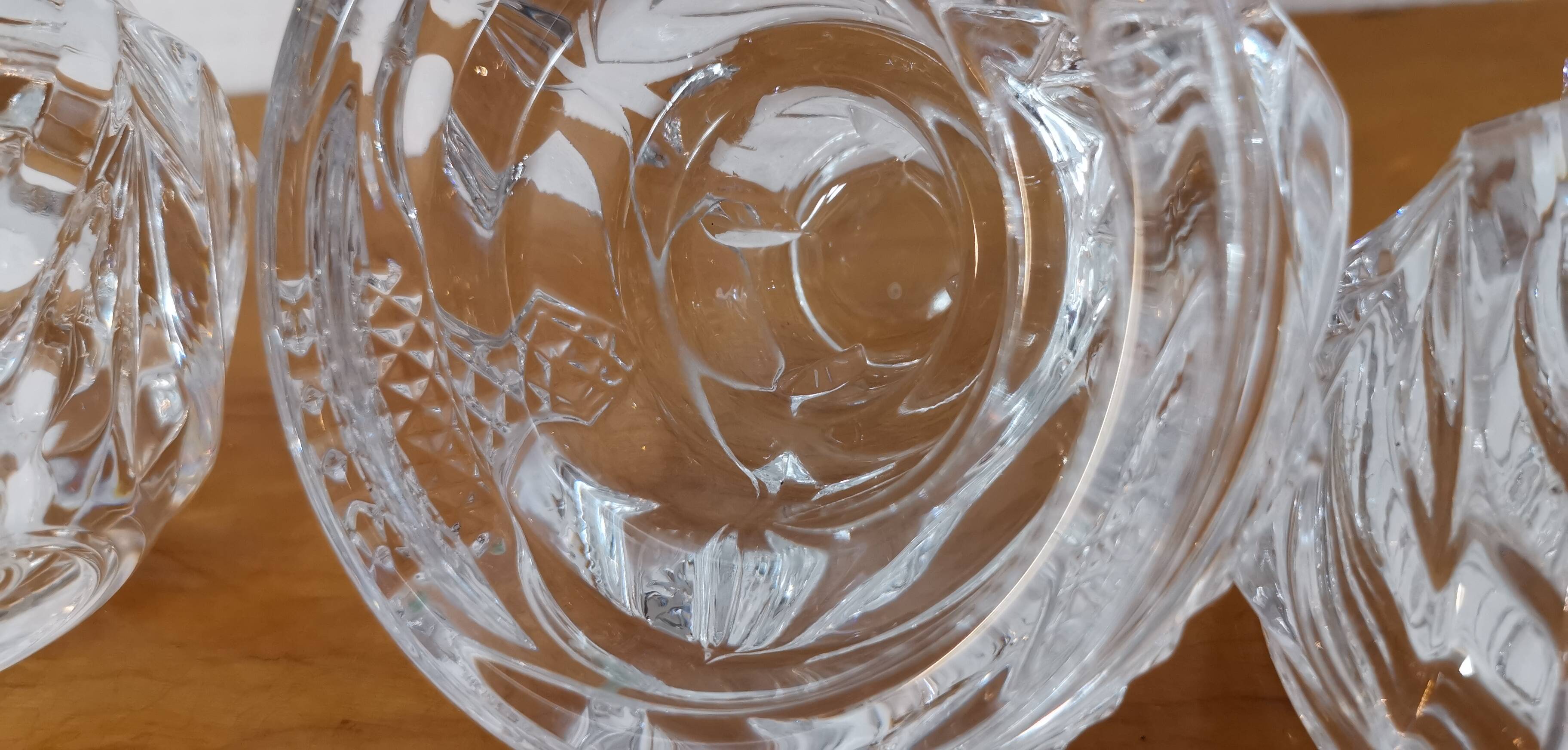 3 bougeoirs cristal d’Arques modèle "royale"