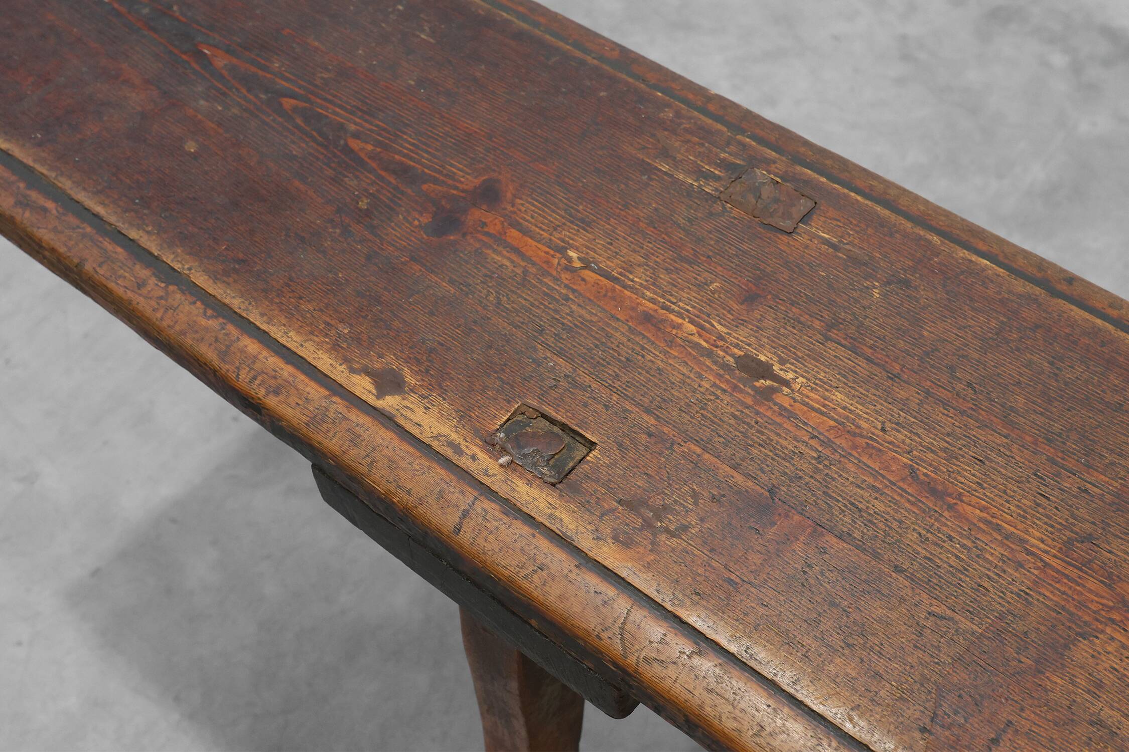Large wabi sabi style bench with beautiful patina, Japan 19th century