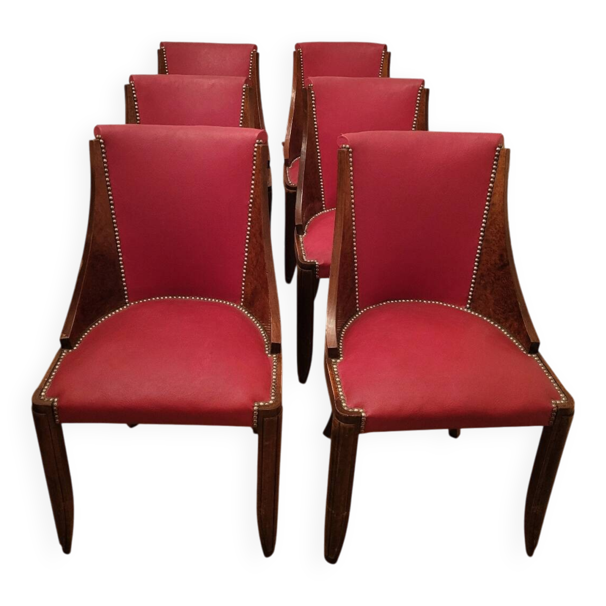 Set of 6 Art Deco chairs