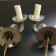 Pair of glass and crystal sconces