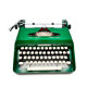 Machine à écrire Remington Concord vert anglais révisée ruban neuf