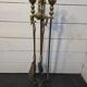 Solid brass fireplace set