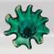 1970s Astonishing Emerald Green "Fazzoletto" Vase by Michielotto in Murano Glass. Made in Italy