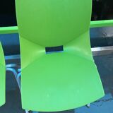 4 stackable chairs design Angelo Pinaffo model Shell Italy