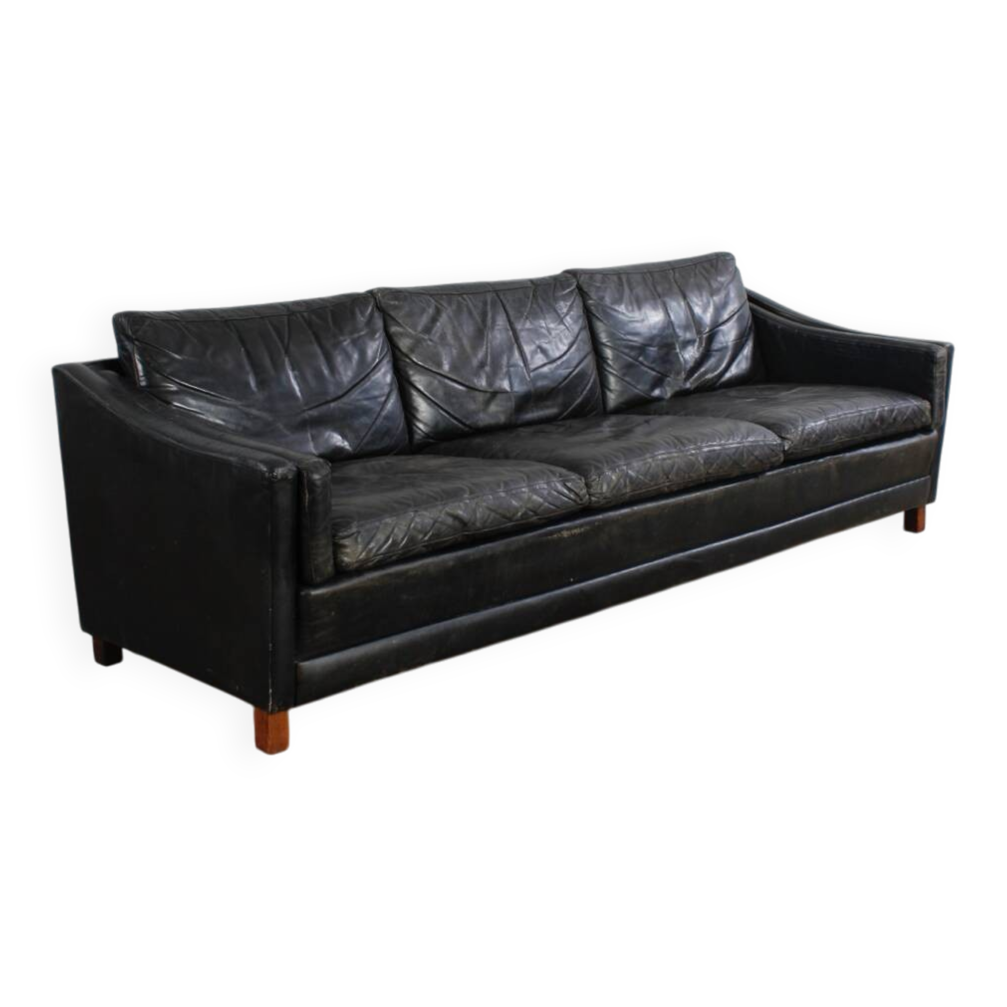 Vintage Sofa Mid Century Leder Danish Design 60er 70er