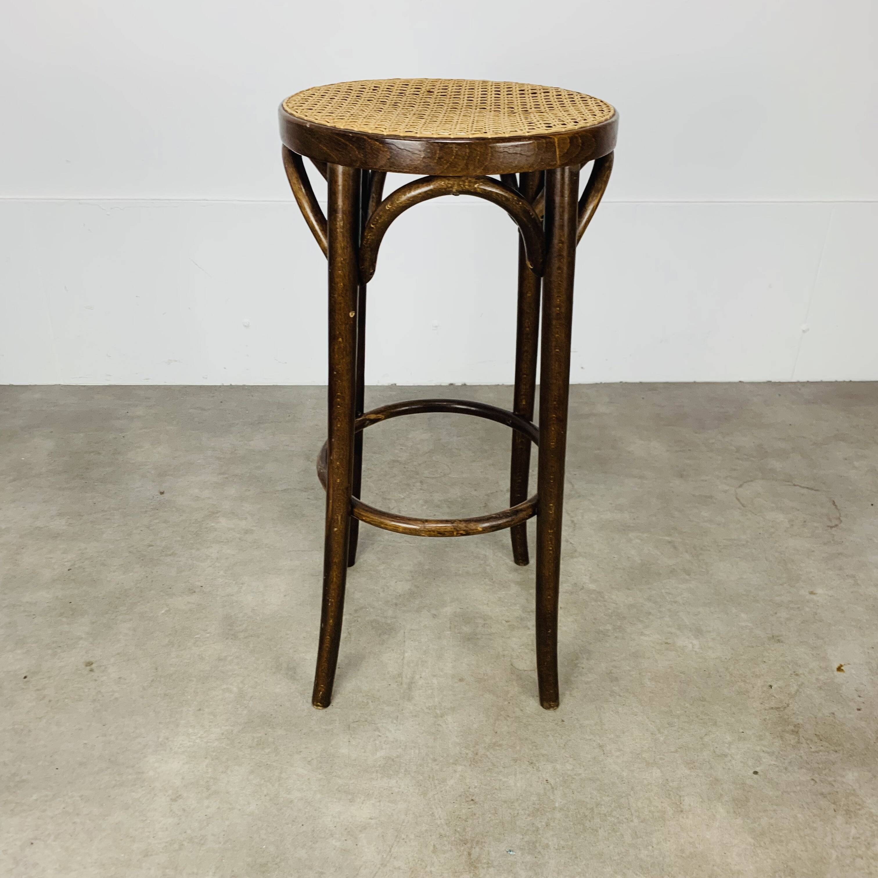 Canework and bentwood bistro bar stool