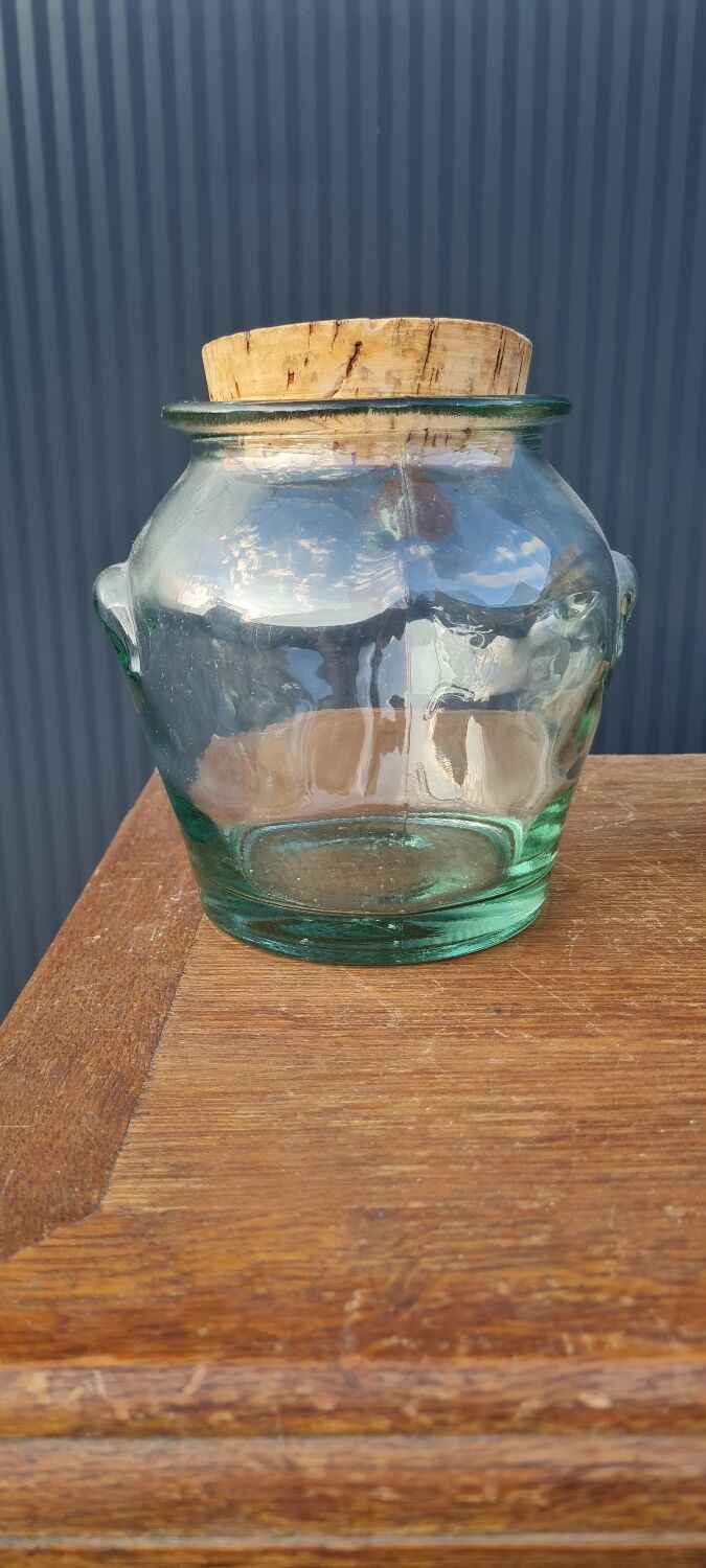 Set of 4 glass spice jars