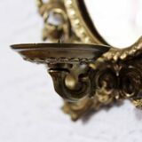 Miroir bougeoir en laiton