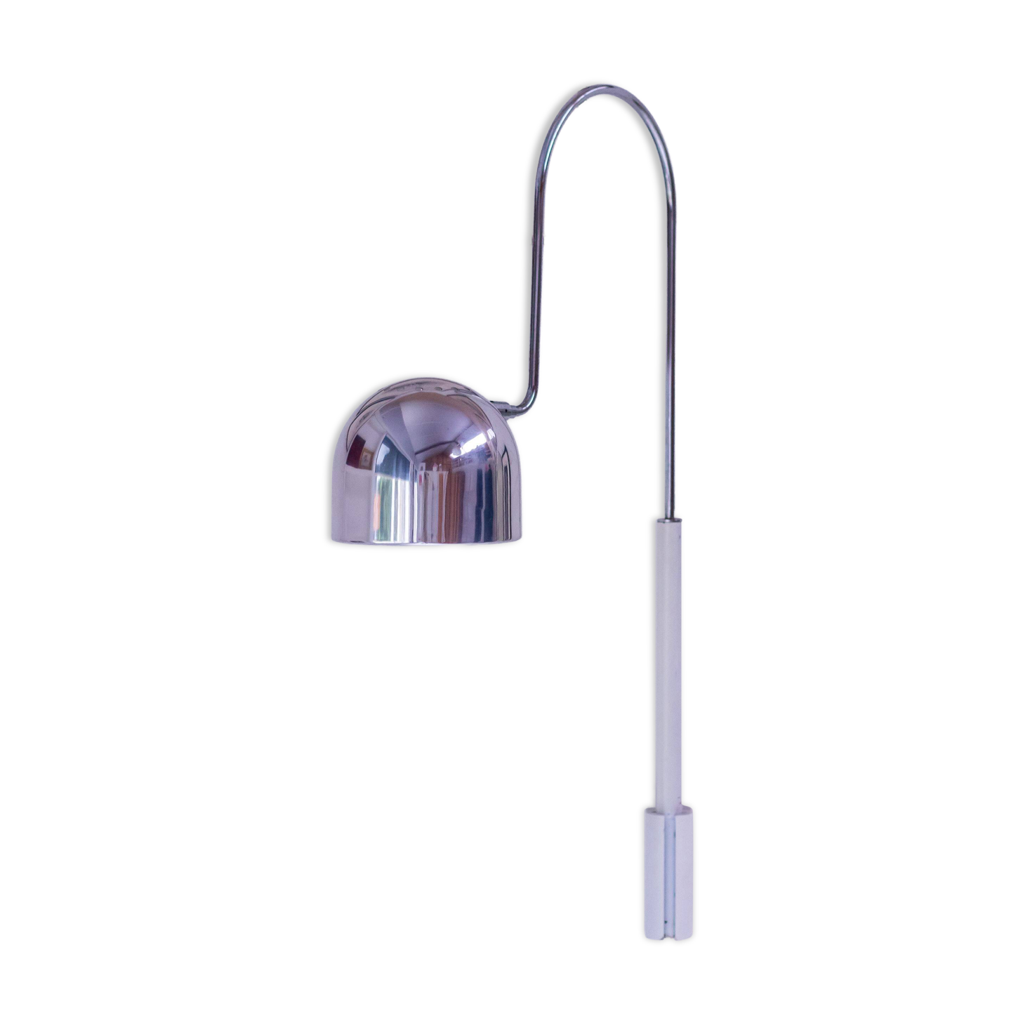 Stilnovo Wall Lights polished chrome lampshade Italian from the mid-20th century.