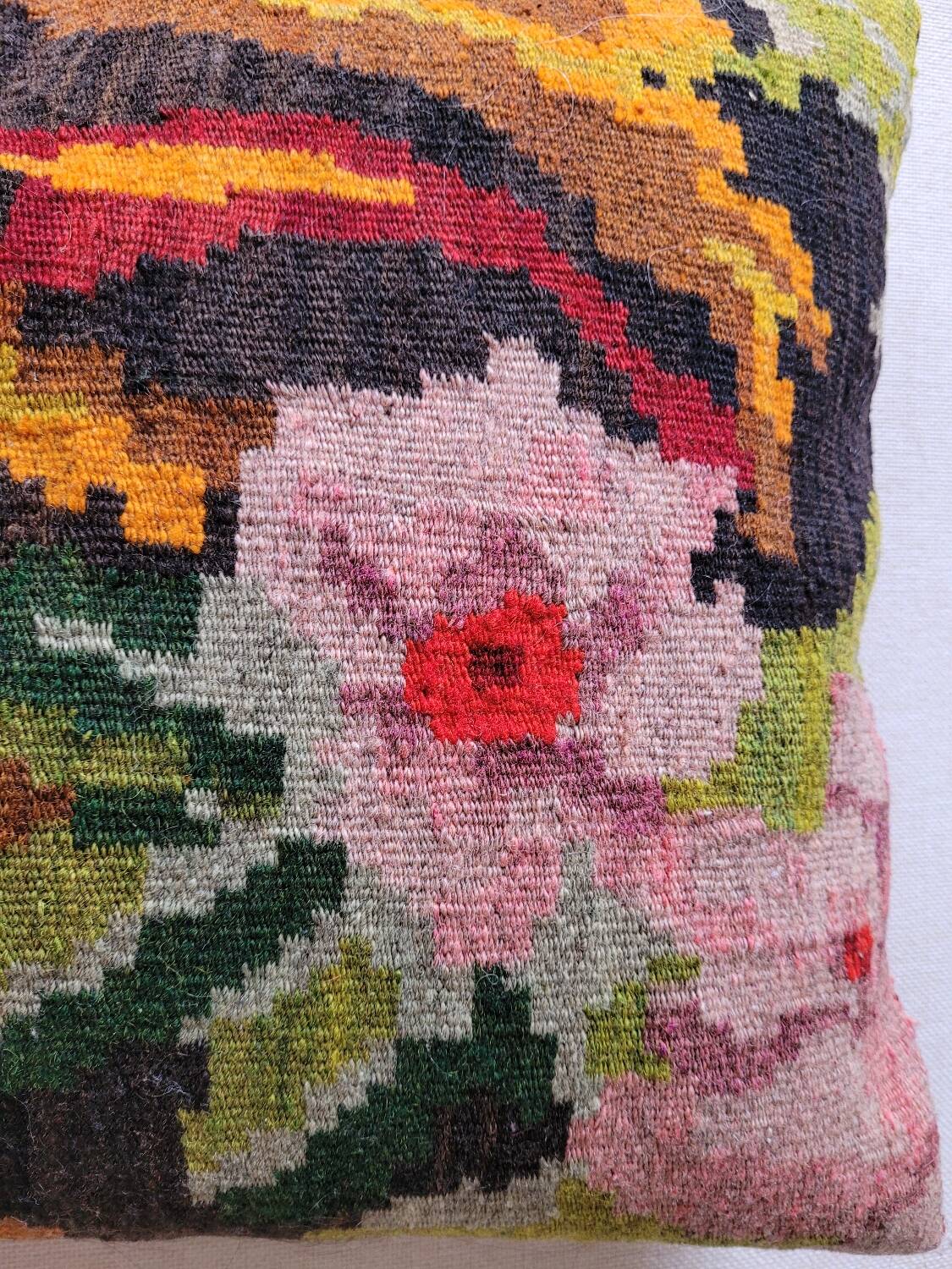 Moldavian kilim cushion