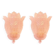 Paire d'appliques en verre de Murano rose